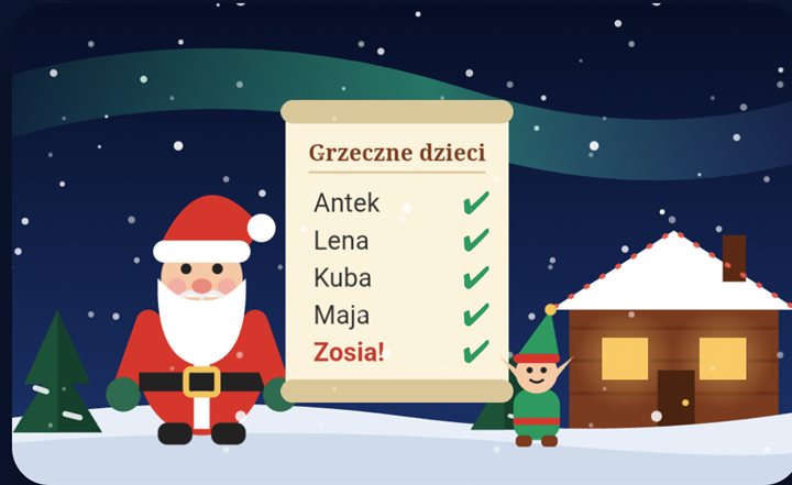 Film z Bieguna Północnego: Mikołaj sprawdza listę grzecznych dzieci